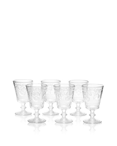 La Rochère Set of 6 Versailles Clear Water Goblets