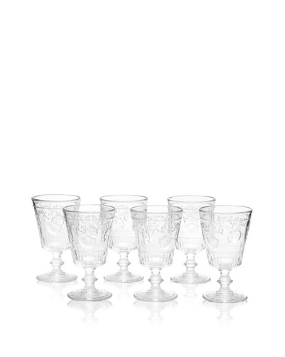 La Rochère Set of 6 Versailles Décor 11.5-Oz. Water Goblets