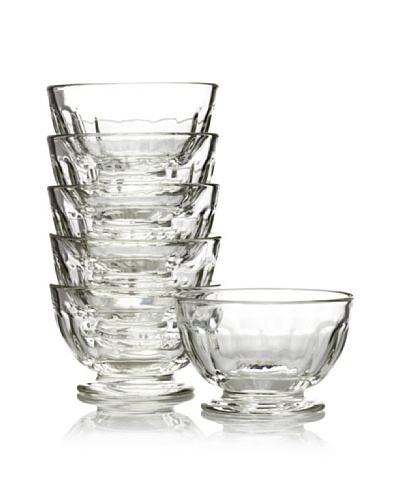 La Rochère Set of 6 Perigord Decor Appetizer Bowls, Clear, 4.5-oz.