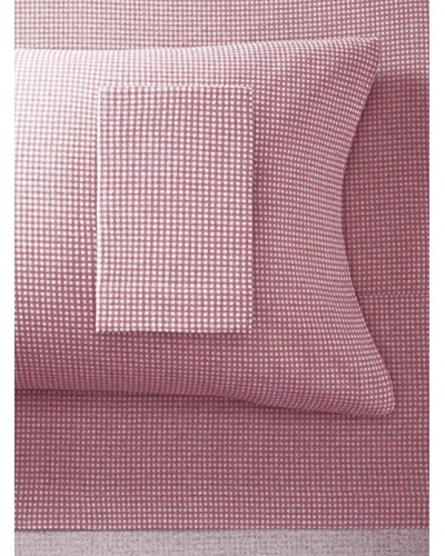 La Rochelle Red Flannel Gingham Sheet Set