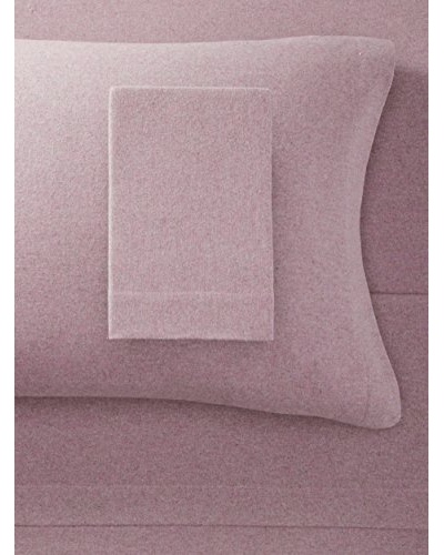 La Rochelle Mauve Heather Solid Flannel Sheet Set