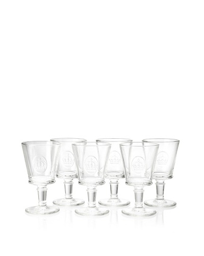 La Rochere Set of 6 French Crown Wine Glass, Clear, 8.5-Oz.
