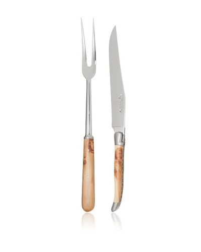 Laguiole en Aubrac 2-Piece Carving Set, Juniper Wood Handle