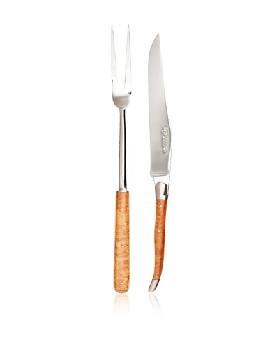 Laguiole en Aubrac 2-Piece Carving Set, Briar Root Handle