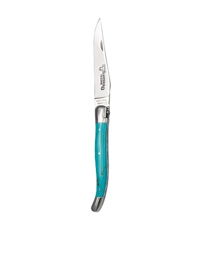 Laguiole en Aubrac Fleur De Lys Turquoise Handle Folding Knife