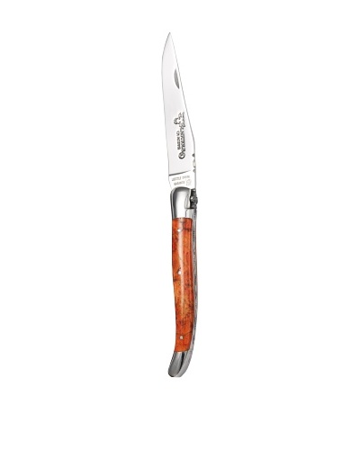 Laguiole en Aubrac Fleur De Lys Coral Handle Folding Knife