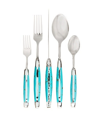 Laguiole en Aubrac 5-Piece Place Setting, Turquoise