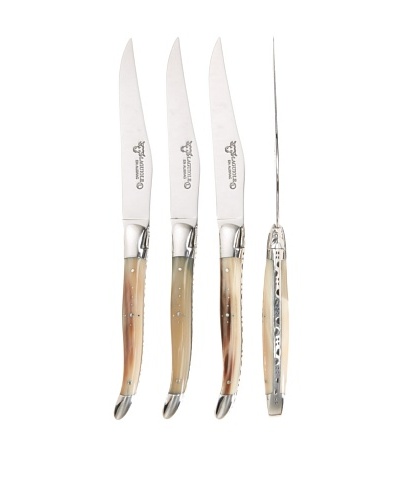 Laguiole En Aubrac Set of 4 Table Knives [Blonde Horn]