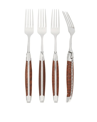 Laguiole En Aubrac Set of 4 Table Forks [Amourette Wood]