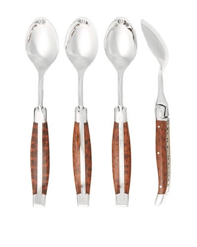 Laguiole En Aubrac Set of 4 Coffee Spoons [Amourette Wood]