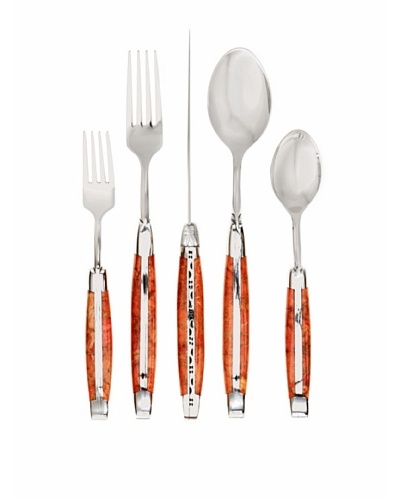 Laguiole en Aubrac 5-Piece Place Setting, Coral