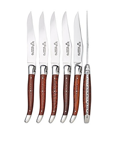 Laguiole en Aubrac Set of 6 Table Knives, Amourette Wood