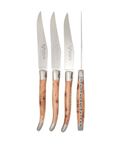 Laguiole en Aubrac Set of 4 Juniper Steak Knives