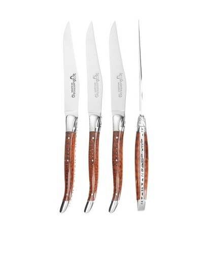 Laguiole En Aubrac Set of 4 Tables Knives [Amourette Wood]