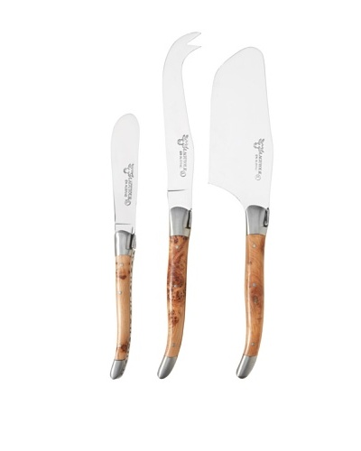 Laguiole en Aubrac 3-Piece Juniper Handle Cheese Set