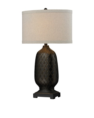 HGTV Home Bronze Oval Table Lamp
