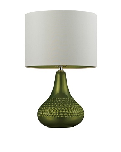 HGTV Home Bright Green Ceramic Table Lamp