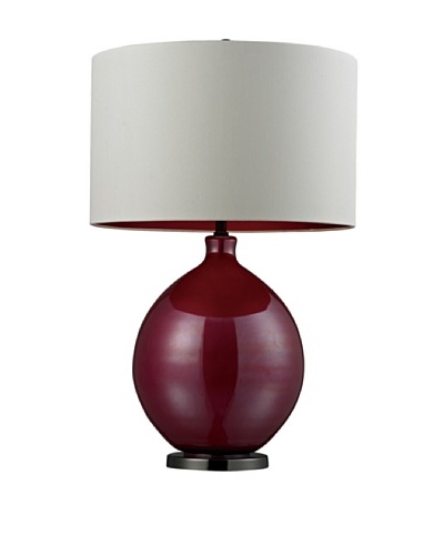 HGTV Home Cerise Pink Blown Glass Table Lamp