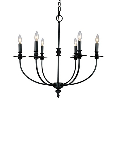 Artistic Lighting Hartford 6-Light Chandelier, 24-Inch, Oil Rubbed