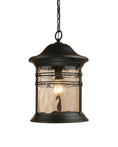 Landmark Madison 1-Light Outdoor Pendant, Matte Black