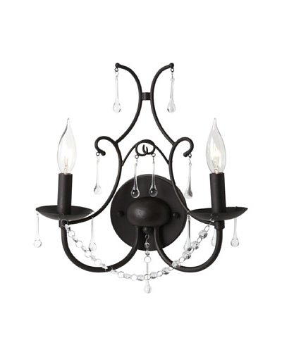 Laura Ashley Chella 2-Light Wall Sconce [Coffee Black]