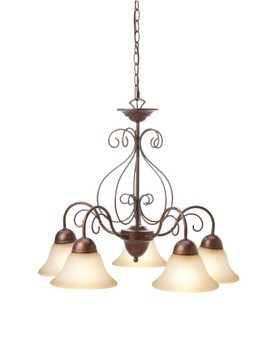 Laura Ashley Daisy 5-Light Chandelier, Royal Bronze