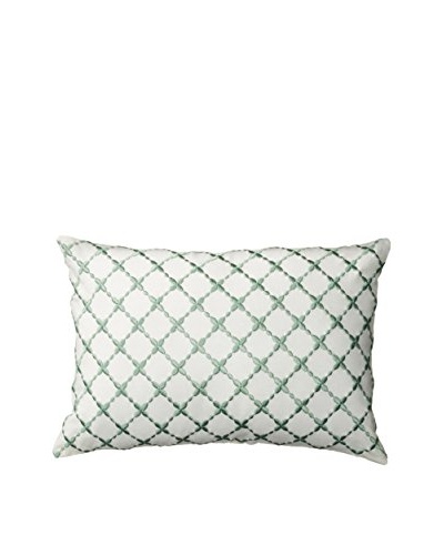 Laura Ashley Melinda Pillow, Ivory/ Green