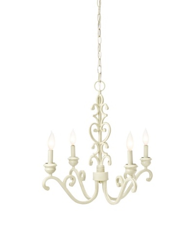 Laura Ashley Abbott Scroll Chandelier, Gilded Patina