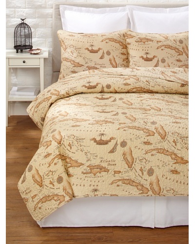 Laura Ashley Bahama Map Quilt Set