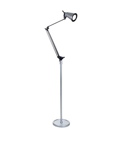 6' LED Adjustable Floor Lamp, Silver