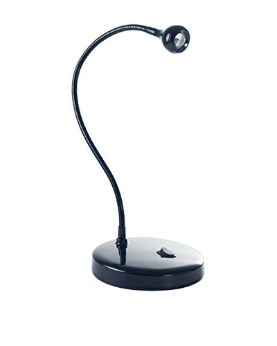 LED Goose Neck Desk Lamp with USB, Black