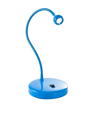 LED Goose Neck Desk Lamp with USB, Blue