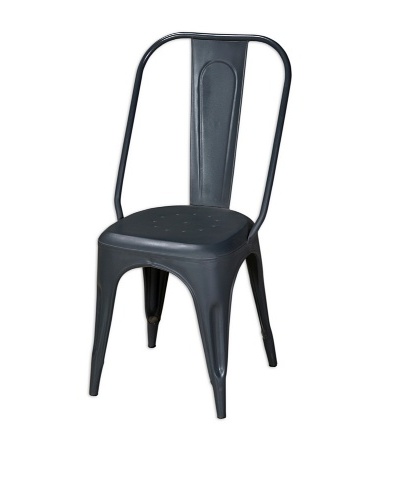 CDI Furniture New Industrial II All-Metal Chair, Dark Grey