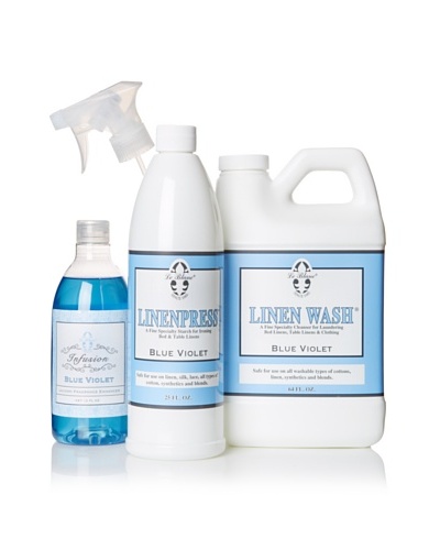 Le Blanc Linen Bath Bundle, Blue Violet, 64-Oz.