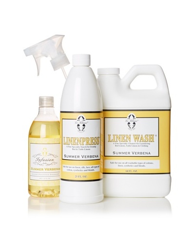 Le Blanc Linen Bath Bundle, Verbena, 64-Oz.