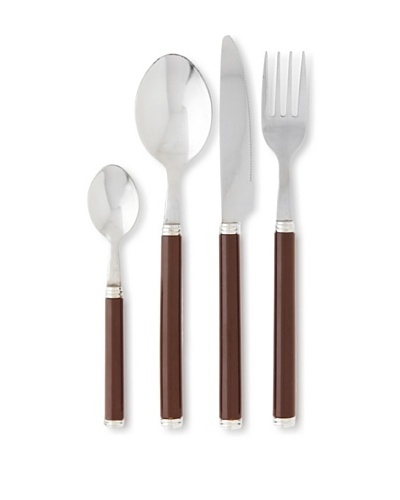 Lebrun 24-Piece Azale Classic French-Style Cutlery Set [Maroon]