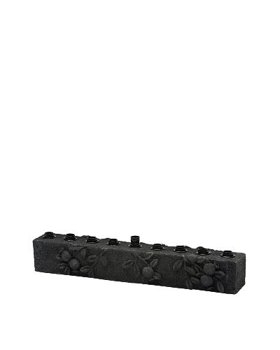 Legacy Judaica Black Lava Pomegranates Menorah