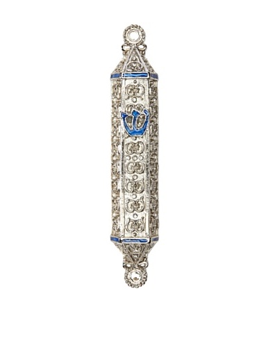 Legacy Judaica Cordoba Enameled Mezuzah, Royal Blue