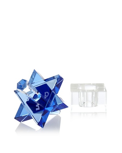 Legacy Judaica Star Crystal Dreidel, Blue