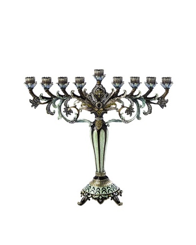 Legacy Judaica Jeweled Menorah, Green