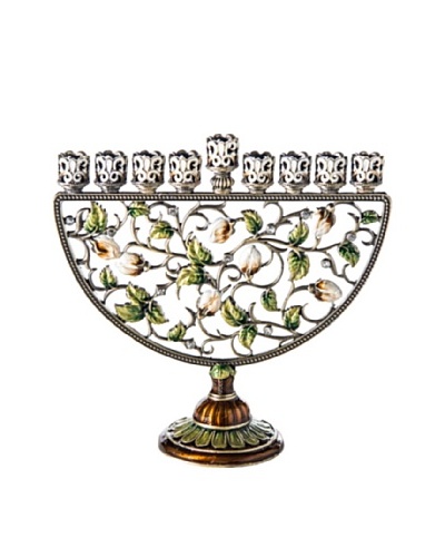 Legacy Judaica Floral Jeweled Menorah