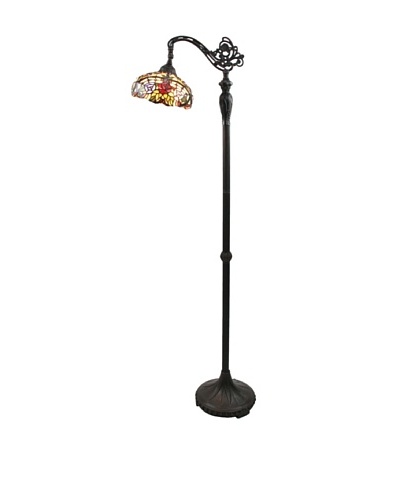 Legacy Lighting Anarossa Bridge Floor Lamp, Burnished Walnut