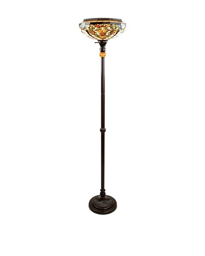 Legacy Lighting Baroque Torch Lamp, Burnished Walnut