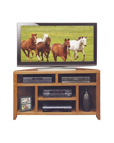 Legends Furniture City Loft 52 Corner TV Cart, Golden Oak