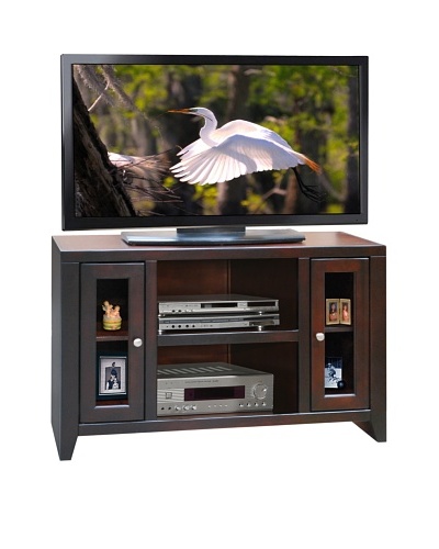 Legends Furniture Brooklyn Loft 42 TV Cart, Brown Cherry