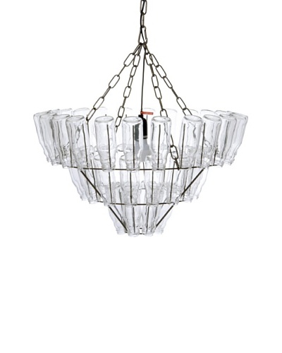 Leitmotiv Large Bottle Chandelier, Nickel