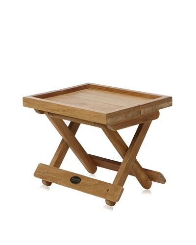 Les Jardins Folding Side Table, Teak