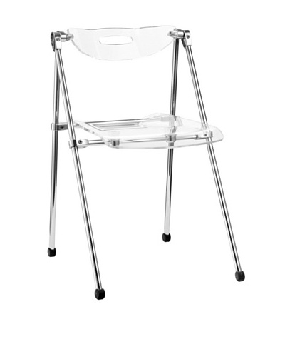 LexMod Telescoping Folding Chair, ClearAs You See