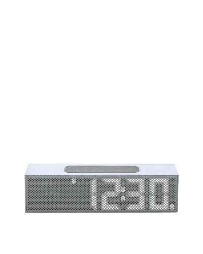Lexon Titanium LED Clock Radio, Grey