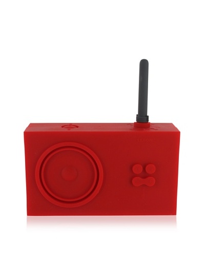 Lexon Tykho Rubber Radio, Red